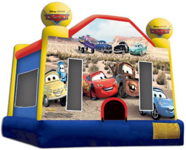 Disney Cars jumper rents fast so rent yours today from ELY Party Rentals!